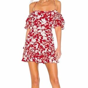 NBD x Naven Cha Cha Dress in Crimson Floral size XS